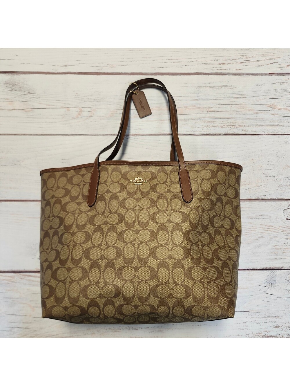 Coach City Tote Bag In Signature Canvas